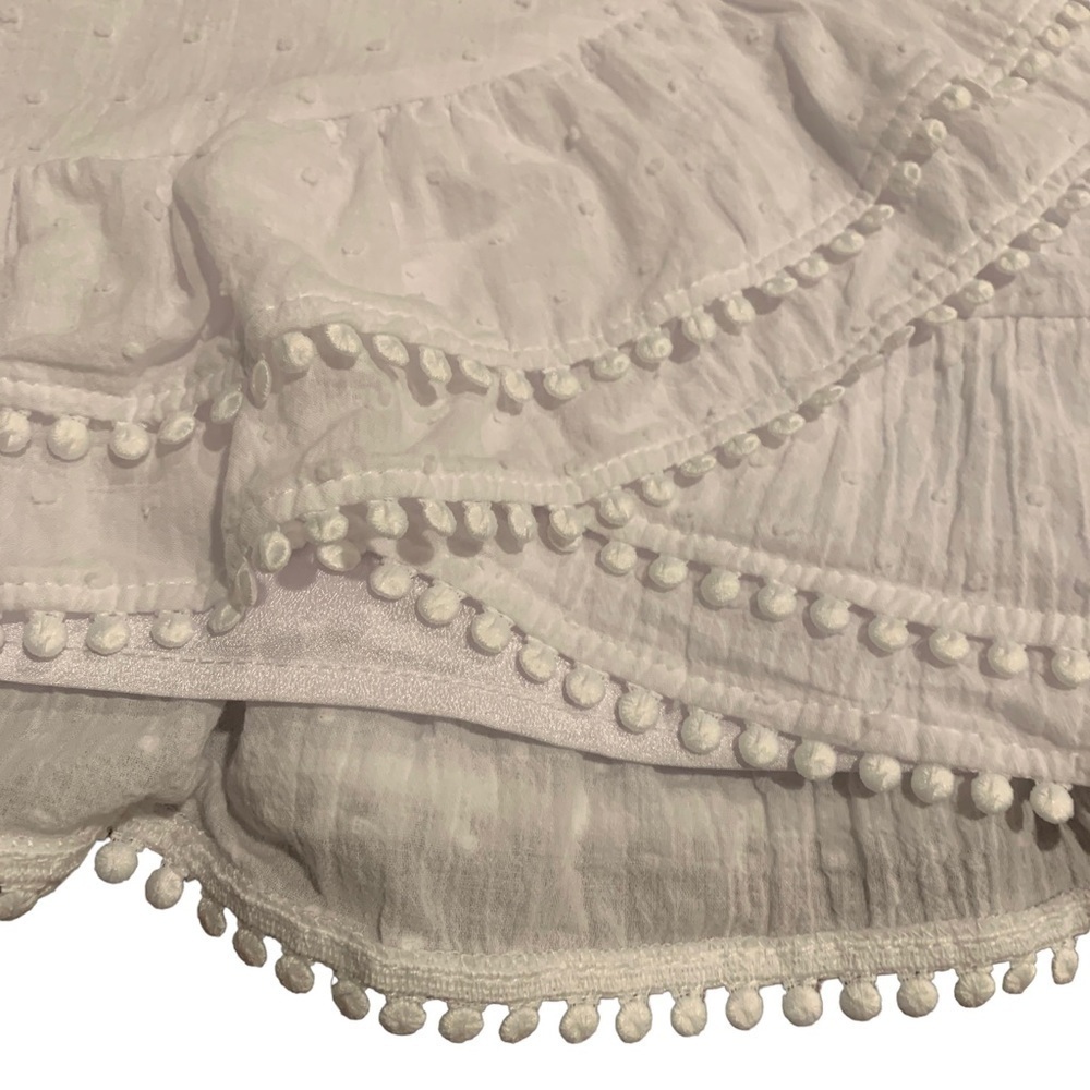 Showpo Women’s White Swiss Dot Mini Wrap Skirt Si… - image 3